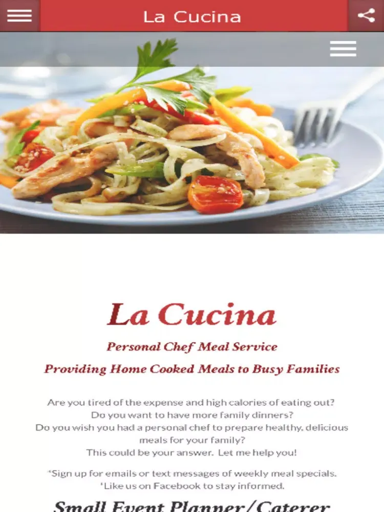 Tangkapan layar La Cucina App iPad 