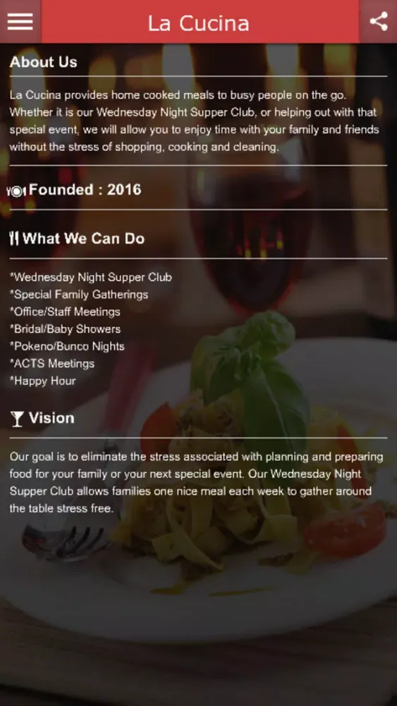 Tangkapan layar La Cucina App