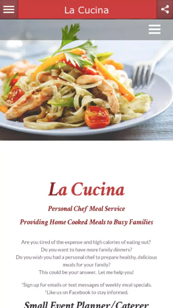 Tangkapan layar La Cucina App