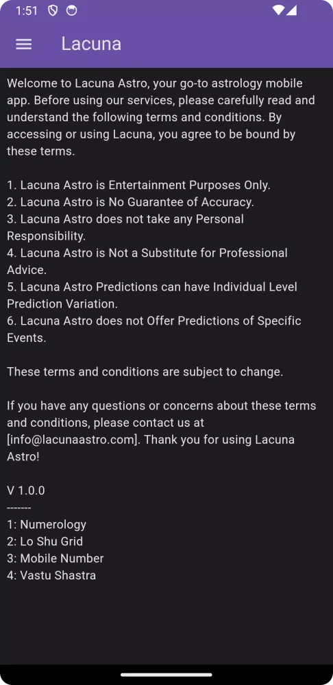 Astrology By Lacuna Astro Screenshots