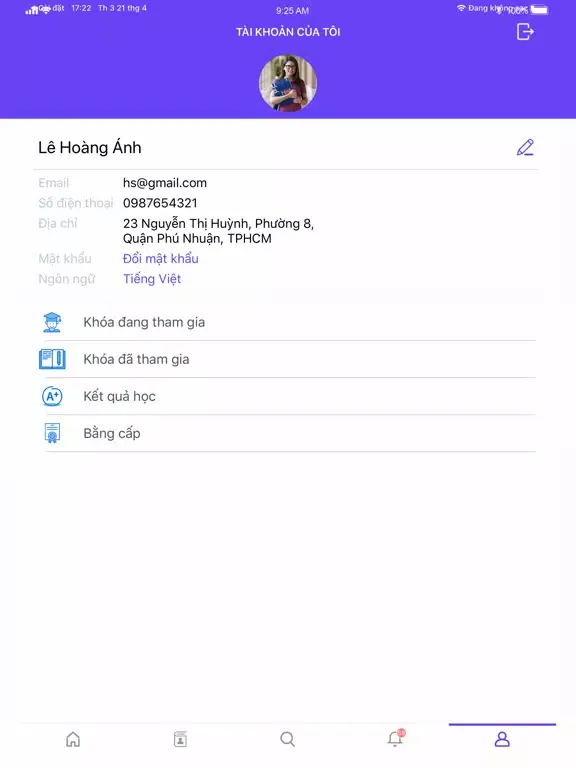 Capturas de tela do Lạc Việt Elearning iPad 