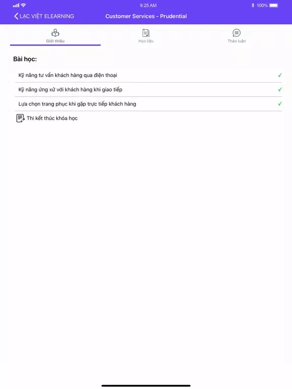 Capturas de tela do Lạc Việt Elearning iPad 