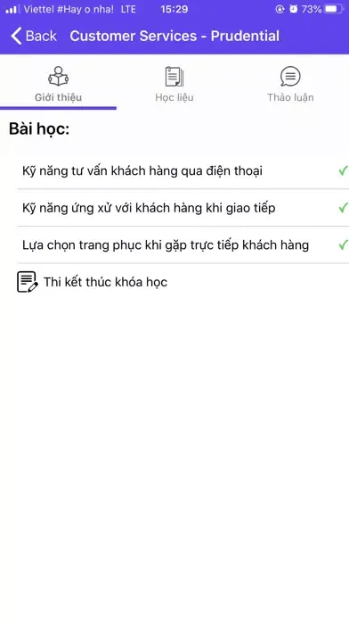 Capturas de tela do Lạc Việt Elearning
