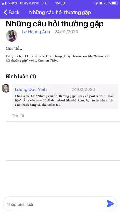 Capturas de tela do Lạc Việt Elearning