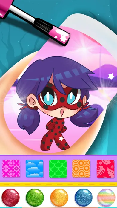 Capturas de tela do Ladybug Magic Nail Salon