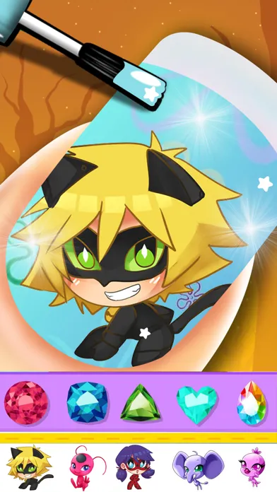 Capturas de tela do Ladybug Magic Nail Salon