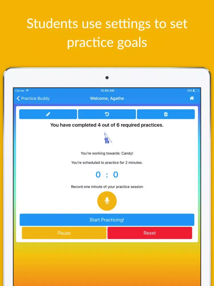 Capturas de tela do Practice Buddy iPad 
