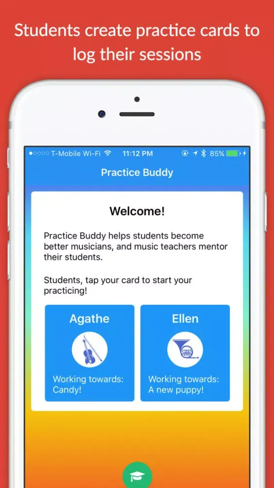 Capturas de tela do Practice Buddy