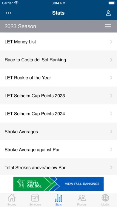 ภาพหน้าจอของ Ladies European Tour