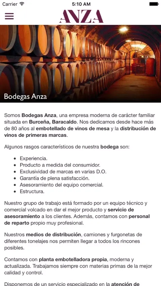 Captures d'écran de Bodegas Anza