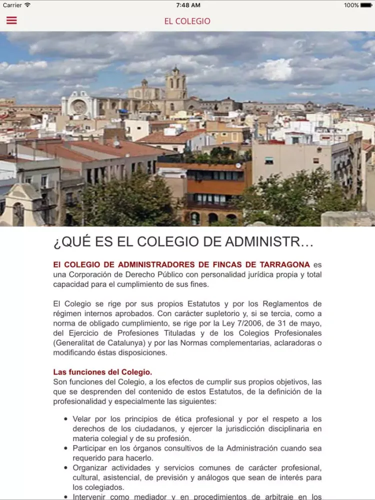 Captures d'écran de Col.legi d'Administradors de Finques de Tarragona iPad 