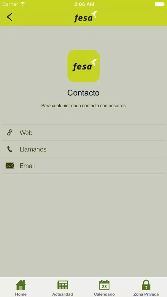 Tangkapan skrin Fesa Asesoría