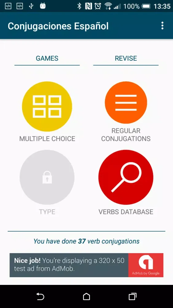 Capturas de pantalla de ConJuegaTion Spanish Verbs