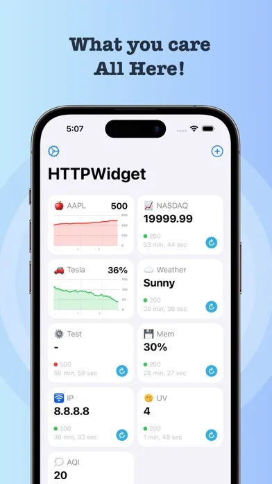 Screenshot di HTTPWidget