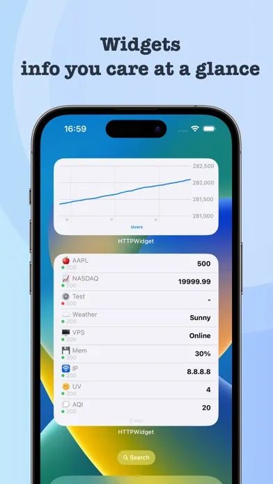 Screenshot di HTTPWidget