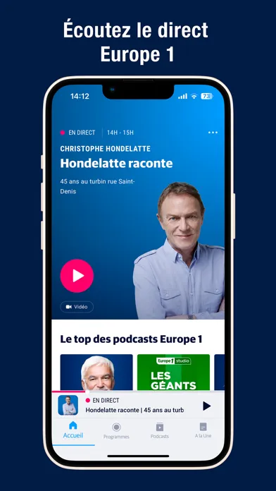 Capturas de pantalla de Europe 1 - radio, replay, actu