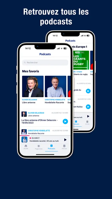 Capturas de pantalla de Europe 1 - radio, replay, actu