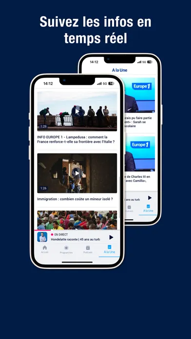 Capturas de pantalla de Europe 1 - radio, replay, actu
