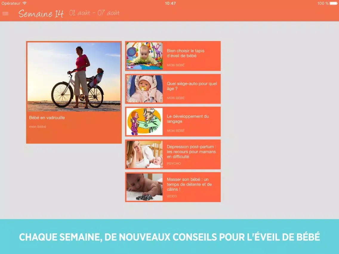 Capturas de pantalla de Mon bébé Doctissimo iPad 