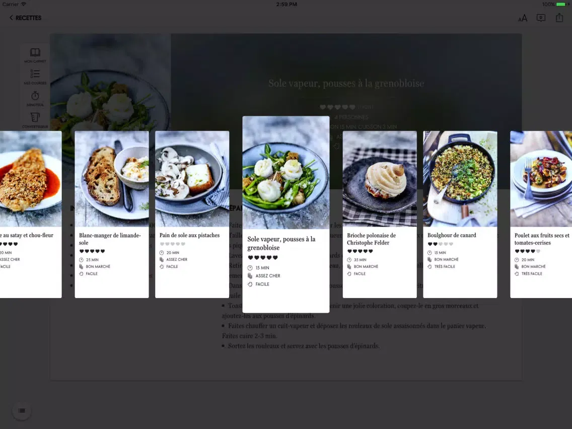 ELLE à table : idées recettes iPad  স্ক্রিনশট