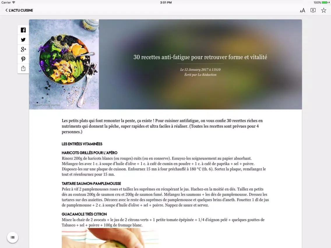 ELLE à table : idées recettes iPad  স্ক্রিনশট