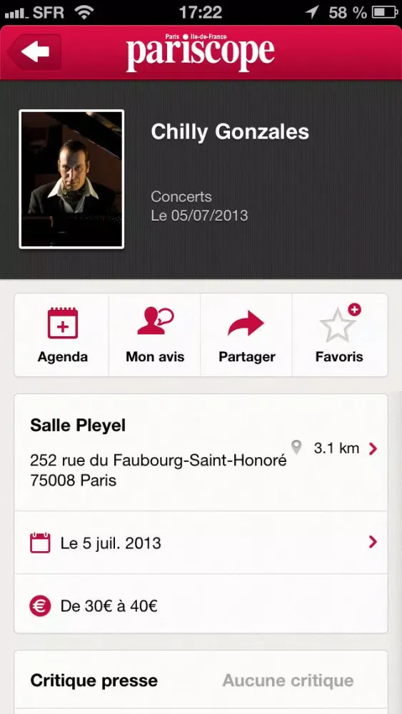 Pariscope – Sorties théâtre, cinéma, concerts, expos… Screenshots