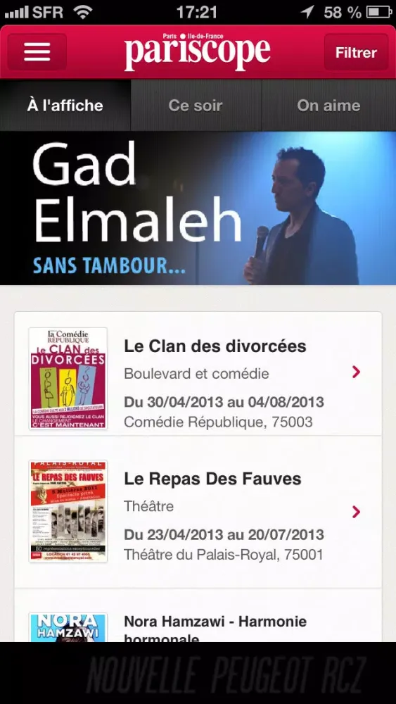 Pariscope – Sorties théâtre, cinéma, concerts, expos… Screenshots