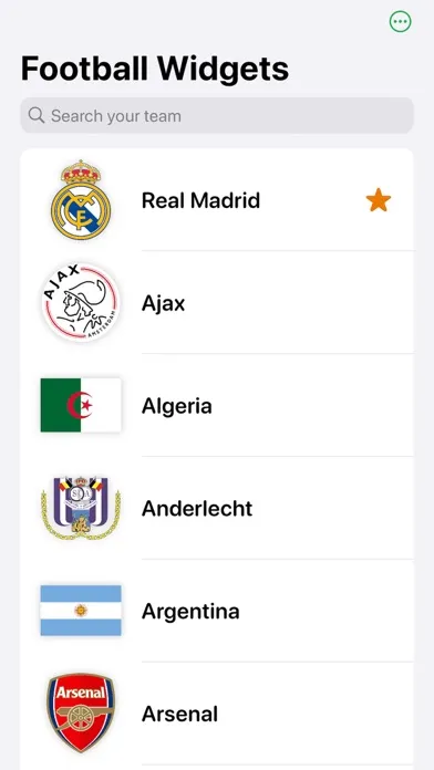 Soccer Widget, Schedule & Logo سکرین شاٹس