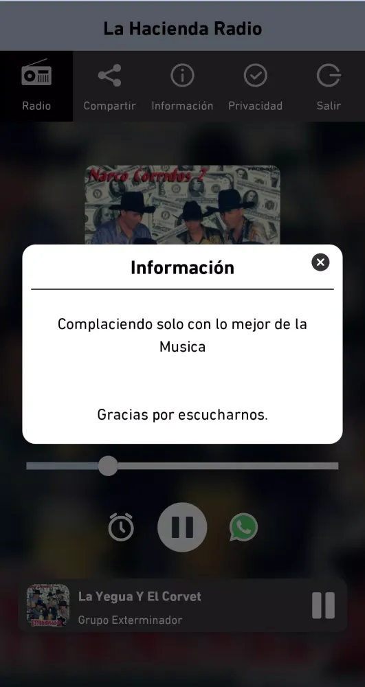 La Hacienda Radio Screenshots