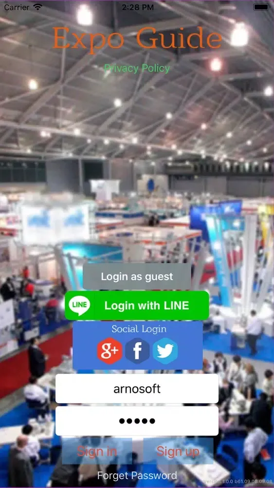 Zrzuty ekranu Expo Guide