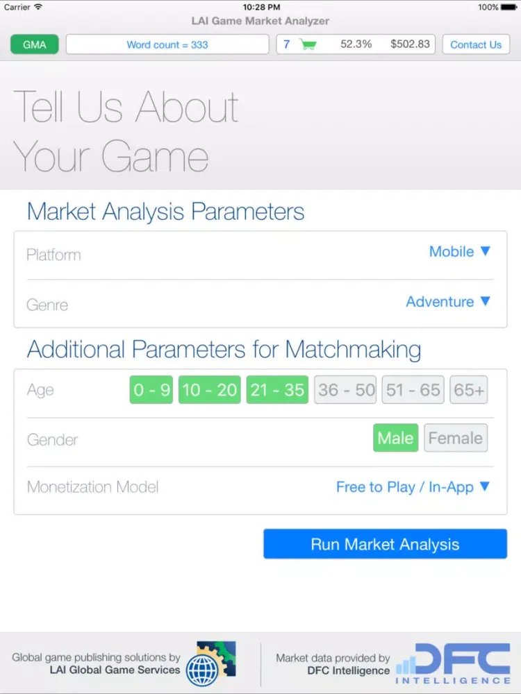 Capturas de pantalla de GMA - Game Market Analyzer iPad 