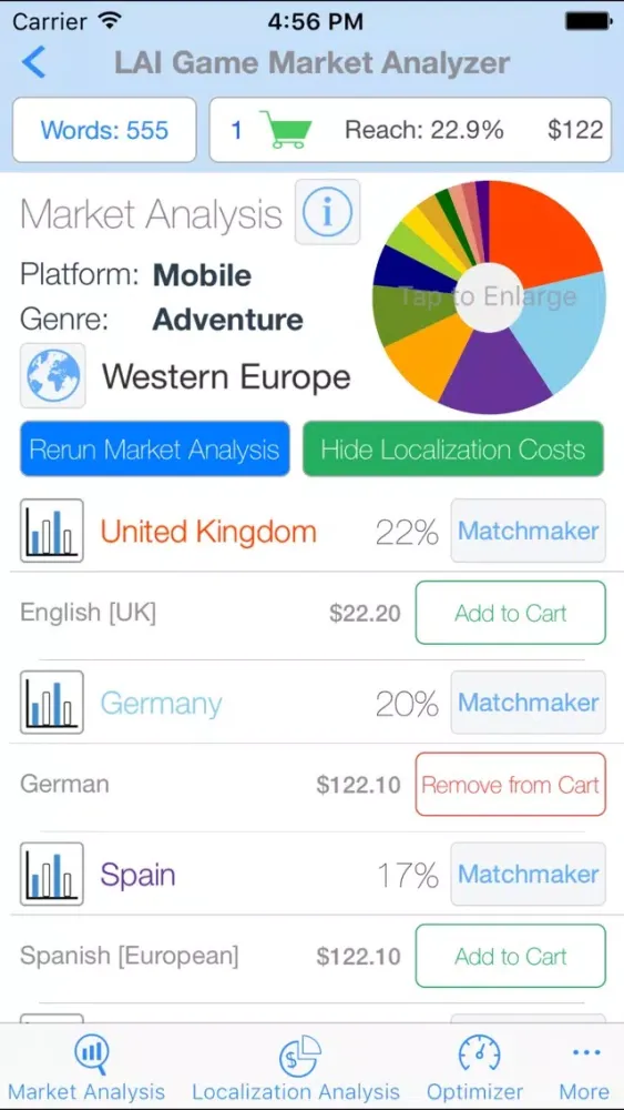 Capturas de pantalla de GMA - Game Market Analyzer
