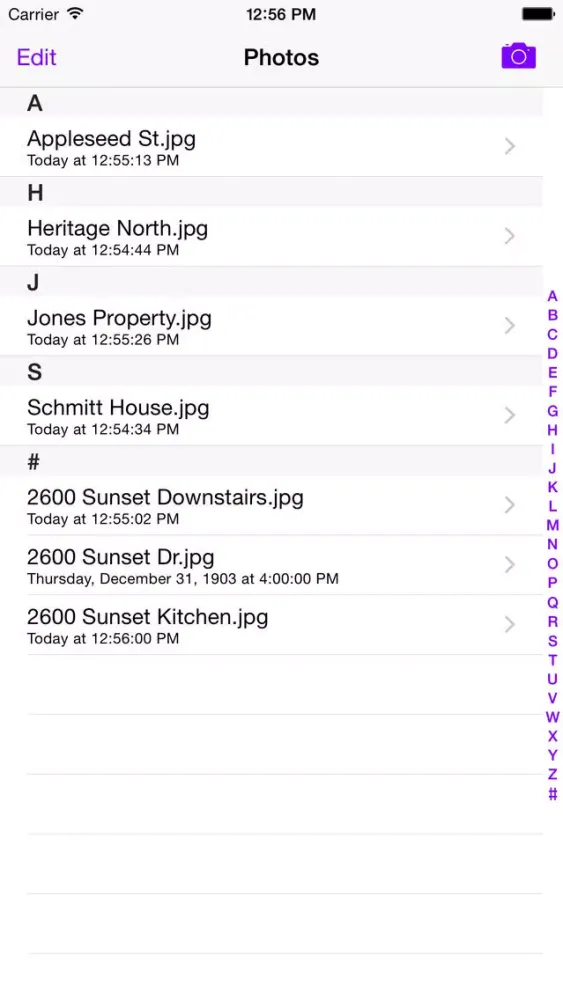 FilePhoto: Name Your Photos as You Take Them Screenshots