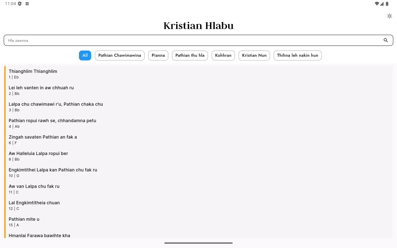Kristian Hla Bu-Mizoram Synod应用截图