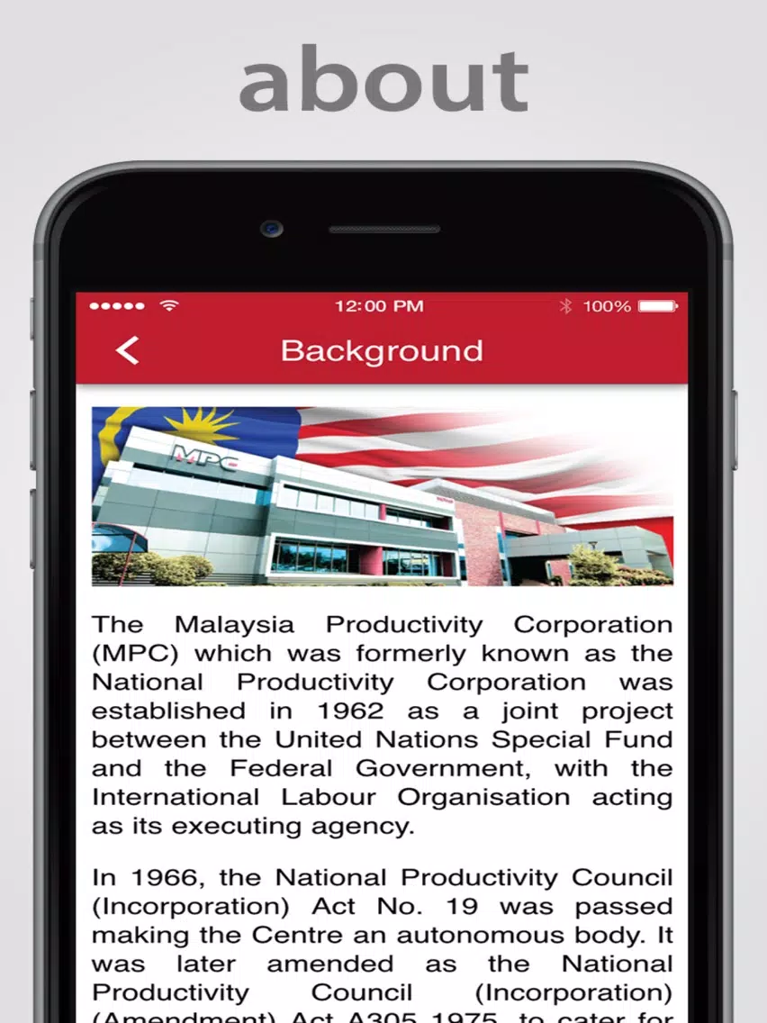 Tangkapan skrin M-Productivity iPad 
