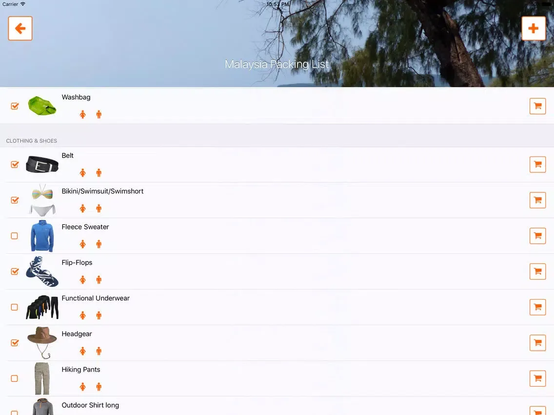 ภาพหน้าจอของ Packnomad - pack your bag iPad 