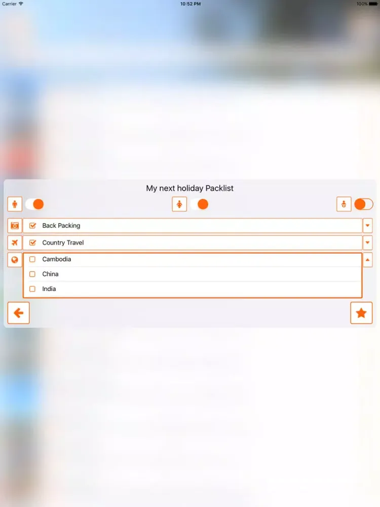 ภาพหน้าจอของ Packnomad - pack your bag iPad 