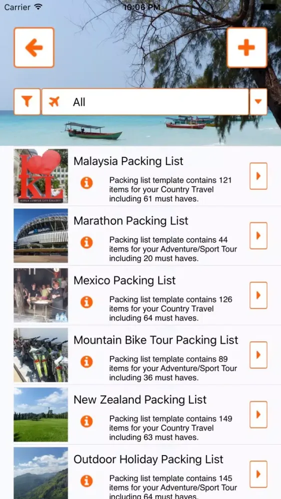 ภาพหน้าจอของ Packnomad - pack your bag