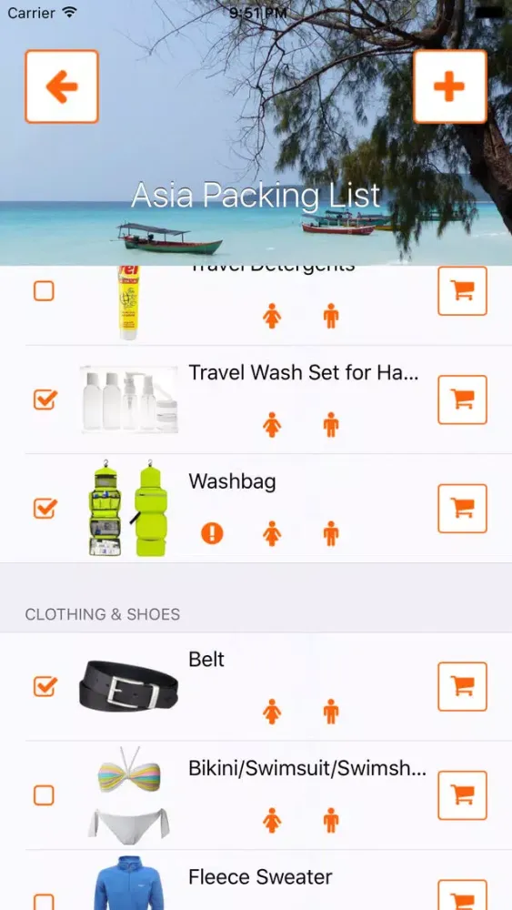 ภาพหน้าจอของ Packnomad - pack your bag