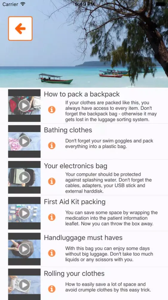 ภาพหน้าจอของ Packnomad - pack your bag