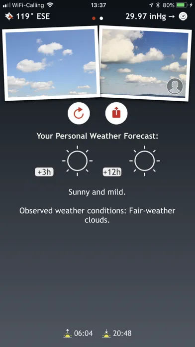 WeatherSelfie Screenshots