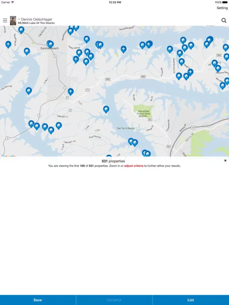 Lake Ozark Real Estate Info iPad  স্ক্রিনশট