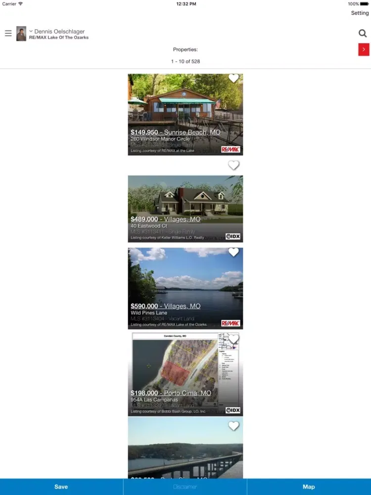 Lake Ozark Real Estate Info iPad  স্ক্রিনশট
