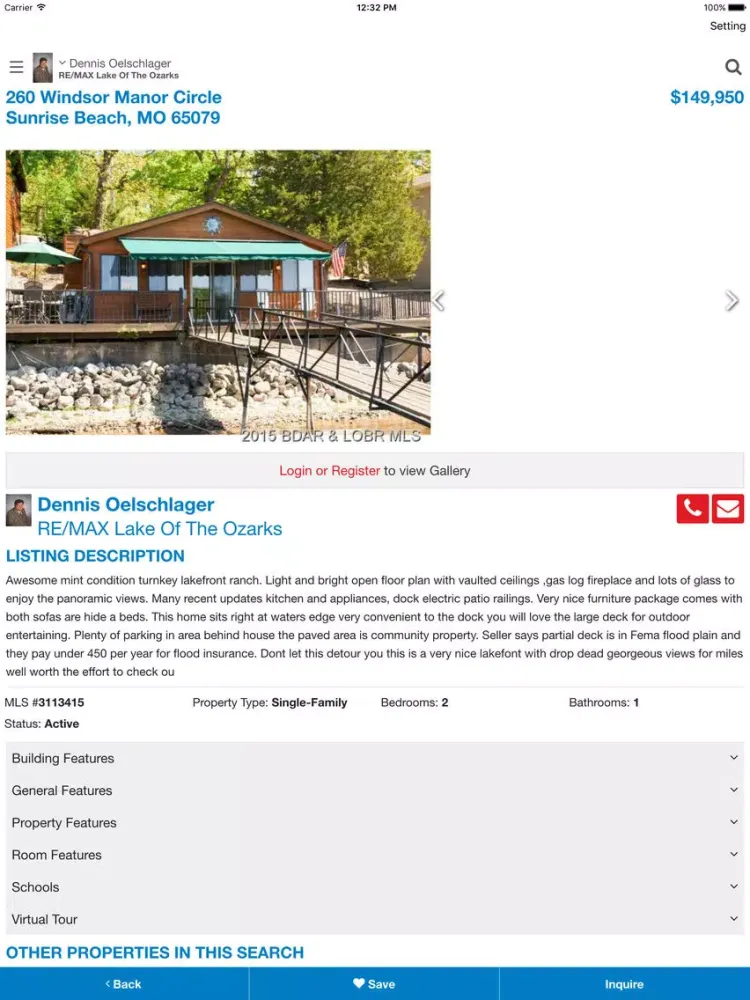 Lake Ozark Real Estate Info iPad  স্ক্রিনশট