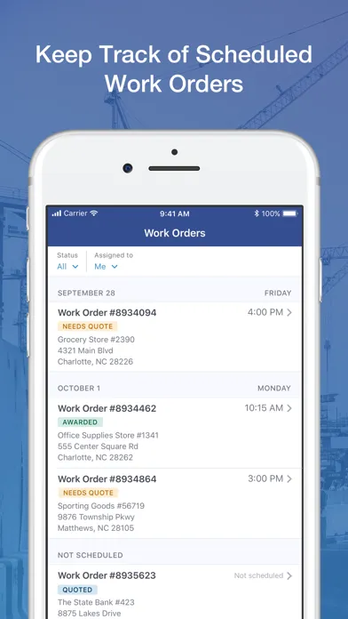 LPS Mobile: Work Order Manager Screenshots
