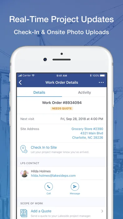 LPS Mobile: Work Order Manager Screenshots