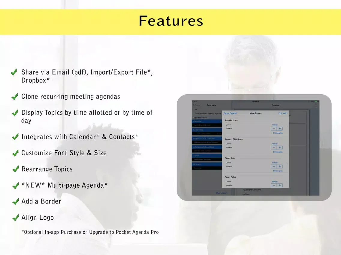 Screenshot di Pocket Agenda Lite iPad 