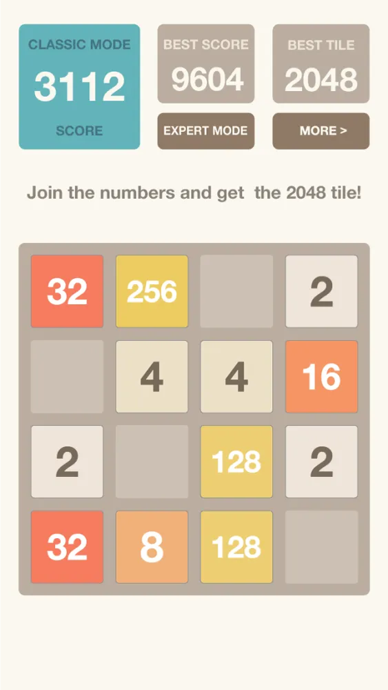 ภาพหน้าจอของ 2048 Ultimate Edition