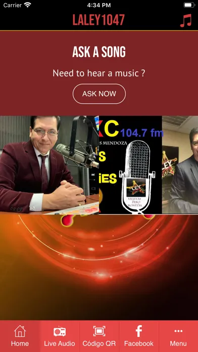 Capturas de tela do La Ley 104.7