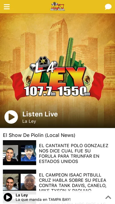ภาพหน้าจอของ La Ley Tampa 107.7FM & 1550AM